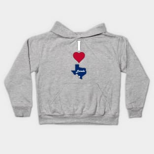 Vertical I Love Laredo / I Heart Laredo Lone Star State Texan Kids Hoodie